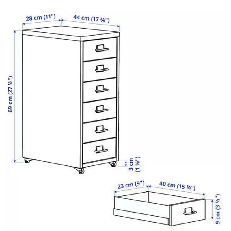 引き出し 収納 デスク 机 チェスト IKEA イケア HELMER ヘルメル ...