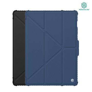 NILLKIN SAMSUNG 三星 Tab S9 FE+ 悍甲 Pro 皮套(多角度摺疊款) 平板皮套 三折皮套 Y折皮套 翻蓋皮套 側翻皮套 預留筆槽 支援休眠喚醒