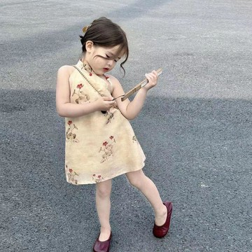 限時下殺不等人⏰ 夏季兒童中式洋裝 女童復古連衣裙 新款2026 刺繡盤扣 氣質中國風 棉麻透氣 回頭客愛