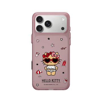 iPhone 17 Pro Max Clear (相機按鈕) 晶醺玫 - 三麗鷗-Hello Kitty - 愛心墨鏡