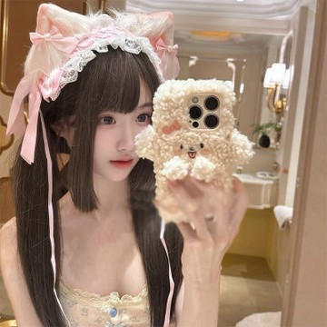 【現貨 今天買 明天到】實拍 粉色洛麗塔cosplay貓耳朵髮箍lolita貓娘獸耳KC頭飾髮夾髮帶