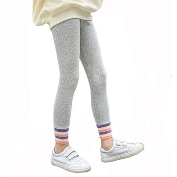 女童打底褲秋冬加絨外穿洋氣中大童秋裝女寶寶純棉加厚兒童長褲子