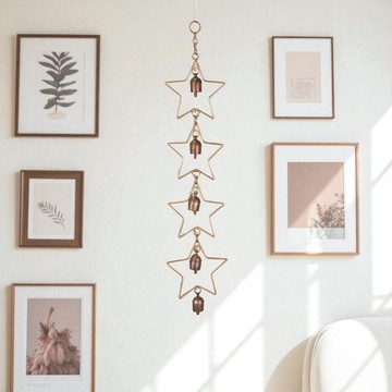 星星造型風鈴吊飾 戶外庭園陽台冥想空間裝飾