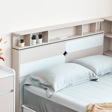 KHAKI 5尺收納床頭片 完美主義【X0176】