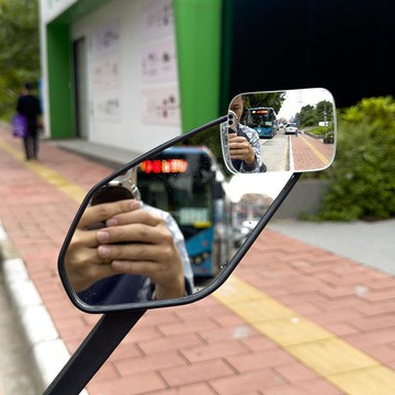 【限時優惠】摩托車電動車配件後視鏡輔助鏡小圓鏡360度超廣角改裝通用反光凸