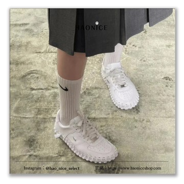 【HAO NICE】100%正品NIKE J Force 1 Low x Jacquemus聯名 金屬logo純白編織元素運動鞋 慢跑鞋 DR0424-100