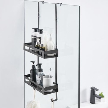 【省時好物】免打孔掛式多功能雙層收納掛籃置物架