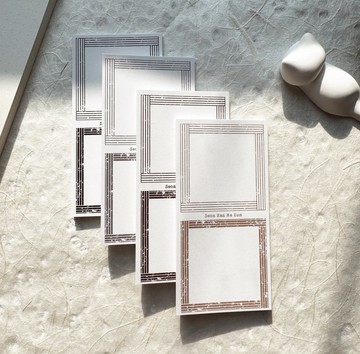 單色調棕色條紋方形標示便利貼 100 張