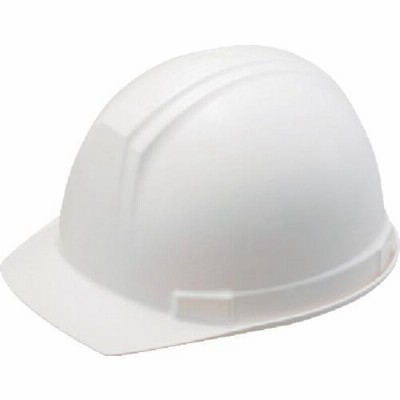 ■タニザワ ABS製前ひさし型ヘルメット 白【4184891:0】[店頭受取不可]