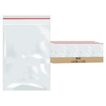 樂麥 2號夾鏈袋 保鮮袋  85 x 60 x 0.035mm  100個  12包