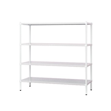 【dayneeds】極致美學 120x45x120公分四層烤白沖孔層架