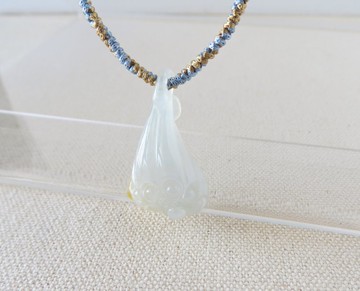 本命年【好運連連】冰蓮蓬翡翠絲光編織項鍊*SA42*招財、開運