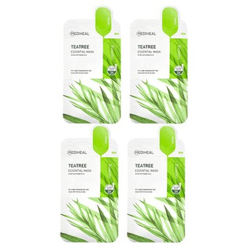 MEDIHEAL, 茶樹，必需美容面膜，4 片，每片 0.81 液量盎司（24 毫升）