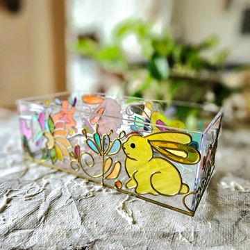 春天心跳玻璃藝術面紙盒
