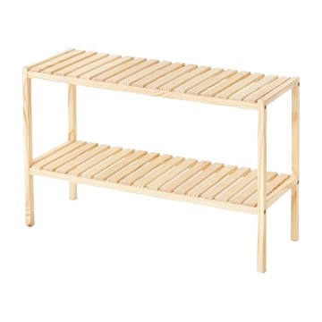 comet Home 木質萬用2層置物鞋架 800 80 x 26 x 50cm  原木色  1個