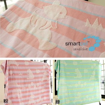 【台灣興隆毛巾】小白熊氧化鋅雙層紗布雙人毛巾被 單件組 (2色可選)