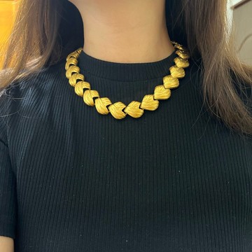 •Duchess•  Anne Klein金沙色愛心排列項鍊