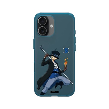 iPhone 17 Clear (相機按鈕) 夜幕藍 - 航海王 One Piece - 角色系列-薩波