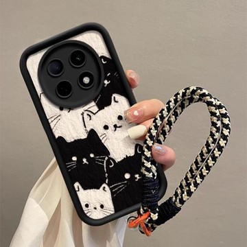 適用oppoa5pro手機殼a5 g保護套女生新款opp0 A5PRO全包鏡頭防摔a5por高級感階梯殼a5活力版可愛卡通黑白貓咪