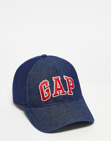 GAP logo cap in denim-Blue