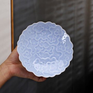 中式陶瓷水果盤干果茶點點心盤下午茶餐具圍爐煮茶小吃干果零食盤