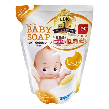 COW STYLE 牛乳石鹼 嬰幼兒泡泡沐浴乳補充包 滋潤型  350ml  1袋