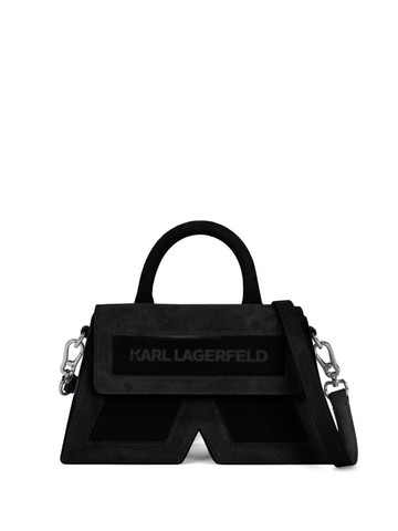 Karl Lagerfeld - Icon K suede crossbody bag - women - Calf Leather - One Size - Black