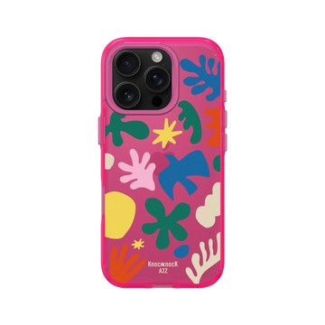 iPhone 16 Pro Clear 粉漾桃 - Knock Knock A2Z - 彩虹派對