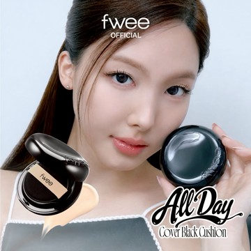 快速出貨【fwee】生日快樂🎁 新品上市! TWICE女神同款持妝黑氣墊1入 贈1ml迷你妝前乳(獨家禮盒)