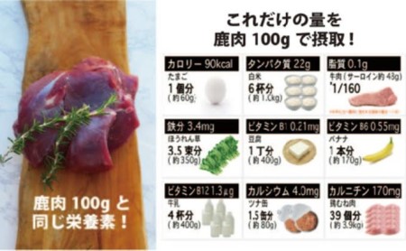 天然芭蕉鹿 特上赤身モモ肉500g 鹿肉用特製焼肉のたれ1本・特製スパイス1本付き