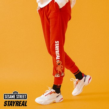 STAYREAL x 芝麻街 街頭Elmo運動棉褲