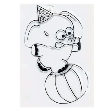 AMOS 阿摩司 S26 壓克力模型版 大象踩球 小款  1個