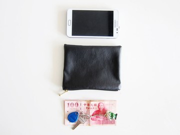 聖誕交換禮物 拉鍊包 零錢包 簡約 人造皮革 仿皮革