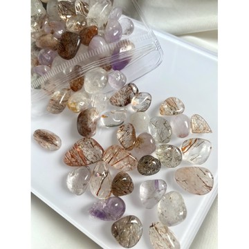 晶體透亮、絲多👍｜水晶 水晶碎石 超七 超七水晶 高品質超七水晶 天然超七 七脈輪平衡 淨化