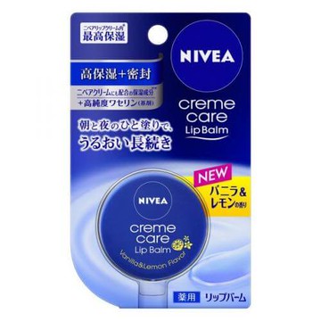 Scent of Nivea cream care lip balm vanilla and lemon