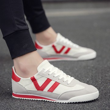 新款秋季帆布板鞋韓版潮流休閑男鞋子百搭小白潮鞋老北京布鞋