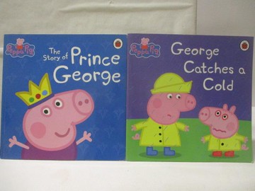 【書寶二手書T7／少年童書_VN4】高_Peppa pig-George Catches a Cold等_2本合售