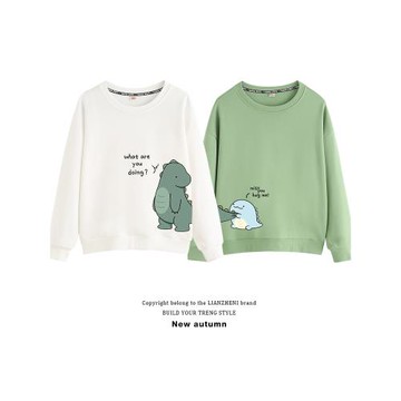 小恐龍衛衣兒童女童圓領長袖洋氣春秋男童中大童親子裝寶寶上衣服