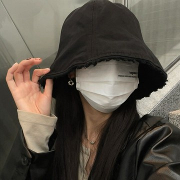 TUshu/早八素顏氛圍感大版漁夫帽子女～百搭不挑人顯臉小圓頂盆帽