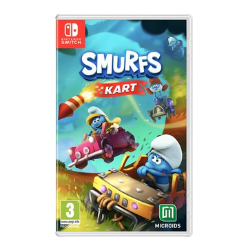Nintendo 任天堂 SWITCH 盒裝遊戲片 NS 藍色小精靈 競速賽車 中英文版  NS /u85cd/u8272/u5c0f/u7cbe/u9748 /u7af6/u901f/u8cfd/u8eca /u4e2d/u82f1/u6587/u7248