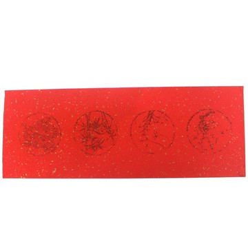 紅宣紙 四言圖騰春聯紅紙 DIY空白金點萬年紅春聯紙/一包100張入(定1500)~25.5cm x 68.5cm 大門聯紙【APP滿額下單10%點數(單一帳號最高1000點)】4/30止