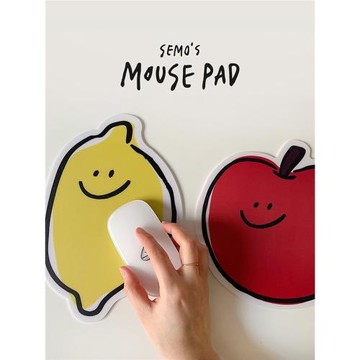 韓國secondmorning可愛卡通防滑鼠標墊檸檬蘋果紅薯ins超輕便攜