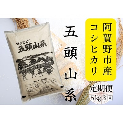「米屋のこだわり阿賀野市産」コシヒカリ5kg×3回