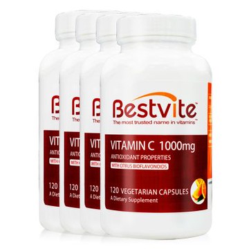 【Bestvite】必賜力維生素C1000膠囊4瓶組(120顆/瓶)