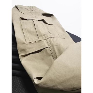 新款工裝褲男寬松直筒余文樂潮牌腿粗抽繩胖子大碼日系微錐休閑褲