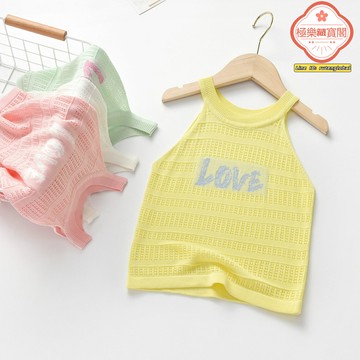 【冰絲透氣】女童背心 兒童馬甲 寶寶吊帶 童裝上衣 夏季薄款 洋氣針織 無袖打底 1-6歲女童 空調房必備