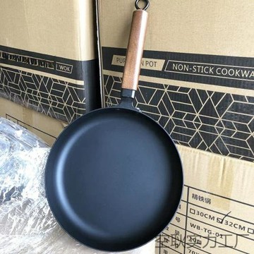 燃氣電磁爐通用平底鍋家用鐵鍋煎蛋鍋平底煎盤煎鍋外貿庫存微瑕疵
