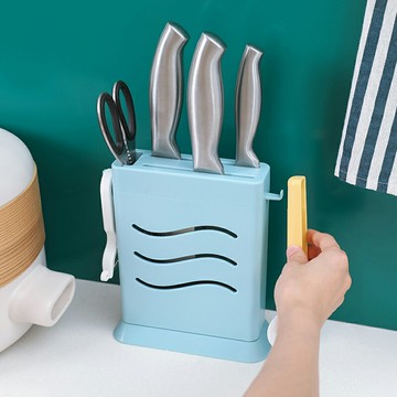 多功能三孔位隱形刀架鏤空瀝水廚具收納架收納多規格刀具置物架