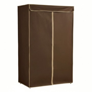 dayneeds 日需百備 輕型單桿衣櫥 含防塵布套 三層 120 x 45 x 180cm  120cm  白色 + 咖啡色