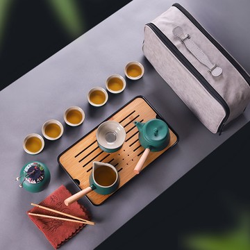 黑陶旅行茶具小套裝便攜快客杯簡約功夫茶壺家用戶外旅游定制logo